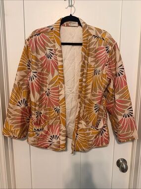 Easy Clothes Patterned Mirabelle Jacket Bohemian Floral Open-Front Blazer